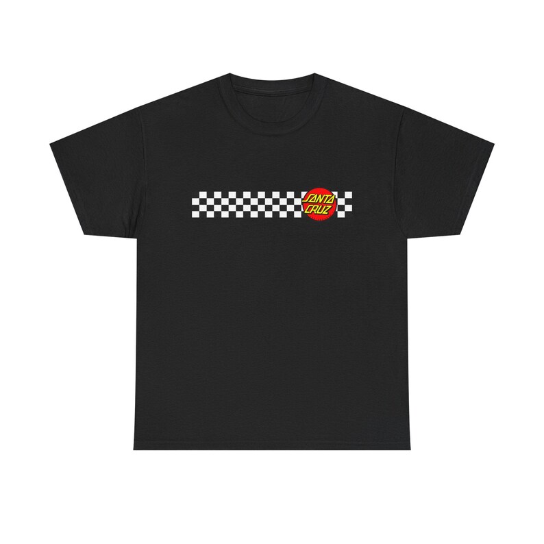Camiseta de skate a cuadros / Camiseta de skate inspirada en Santa Cruz Camiseta urbana de skate Camiseta retro con gráfico de parque de skate Regalo unisex para skaters imagen 14