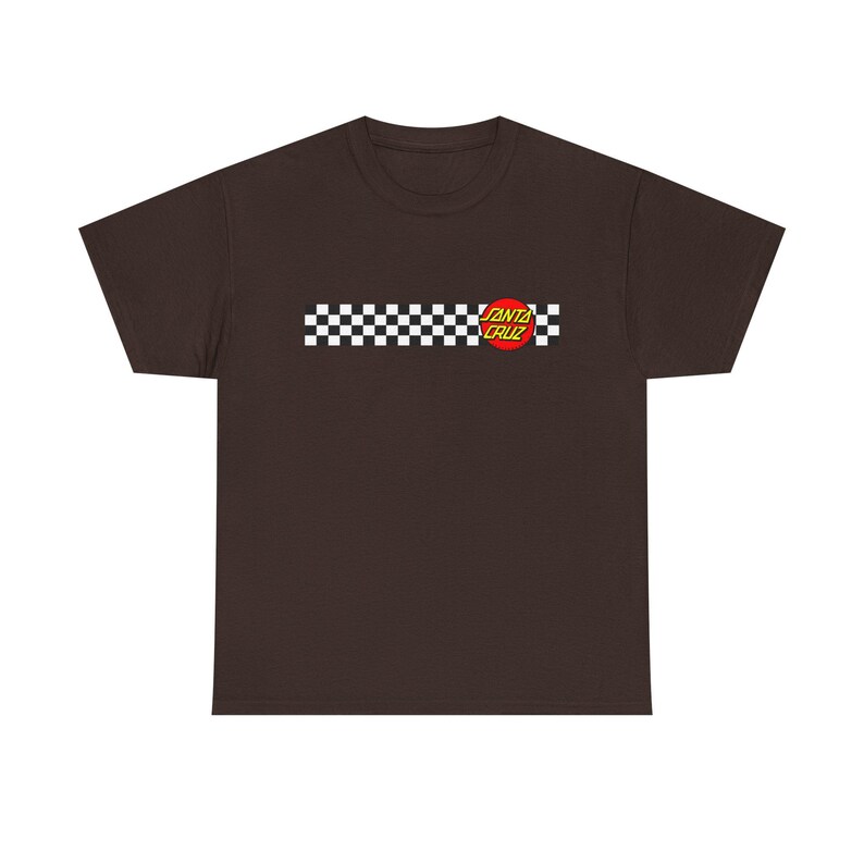 Camiseta de skate a cuadros / Camiseta de skate inspirada en Santa Cruz Camiseta urbana de skate Camiseta retro con gráfico de parque de skate Regalo unisex para skaters imagen 17