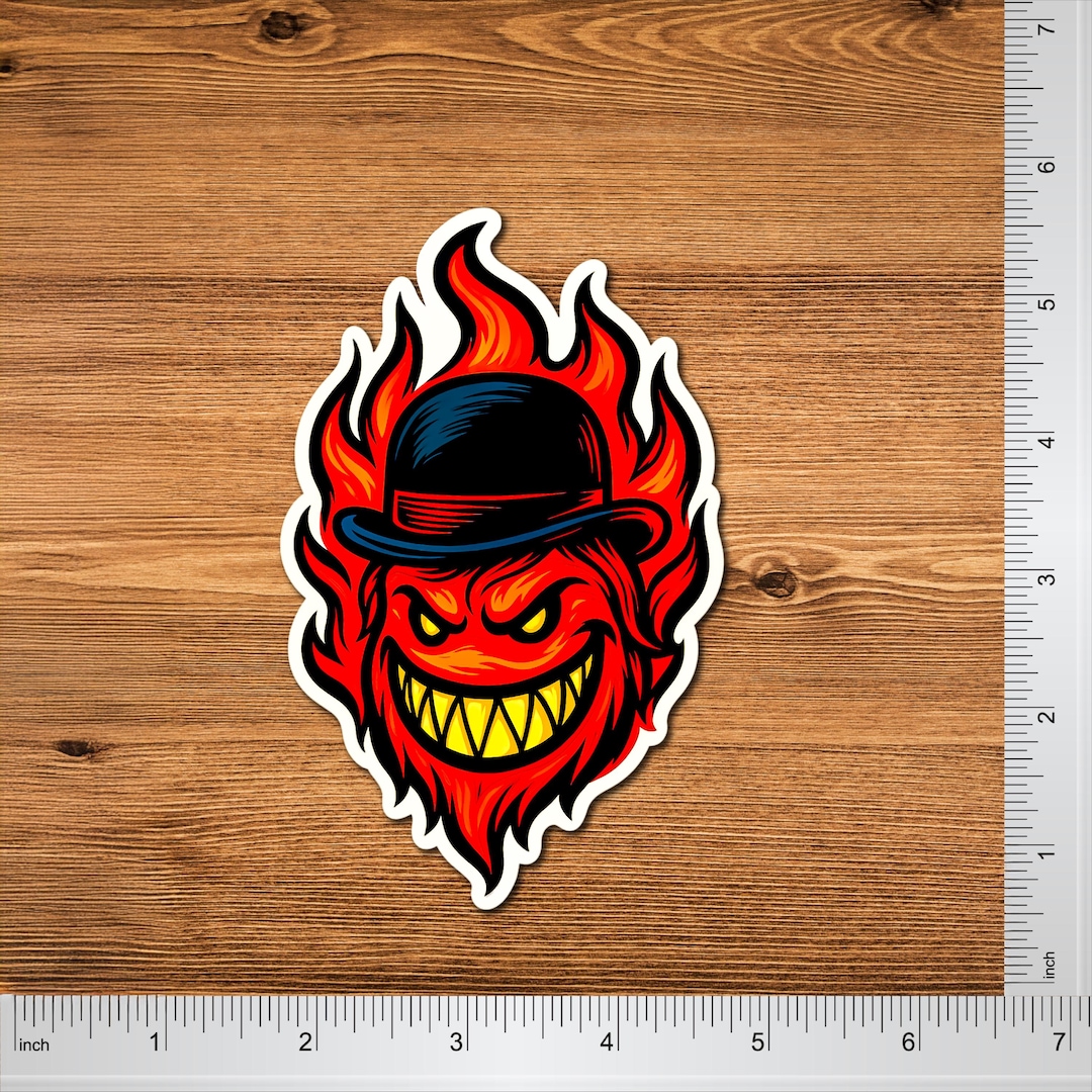 Large Spitfire Sticker Spitfire Flaming Big-head Sticker Decal 2 Pack 5