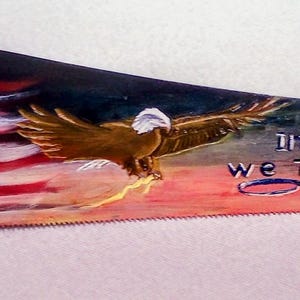 Hand  saw painted, painted, art, patriotic, eagle, saw art, custom art , inspired art,