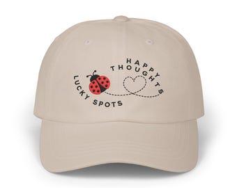 Kate Spade Ladybug Baseball Cap NWT | Cream Cotton Hat With  display picture 3