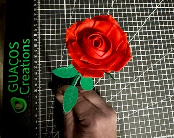 3D Printed Red Rose