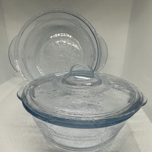 Fire King Philbe Sapphire Blue Personal Casserole with Lid and Bowl Set