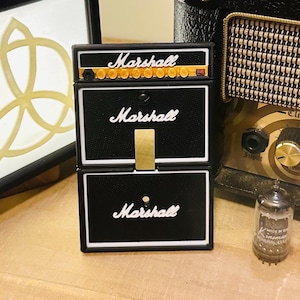 Mini Amp Stack Style Single Switch Plate – Handmade Guitar Room Decor