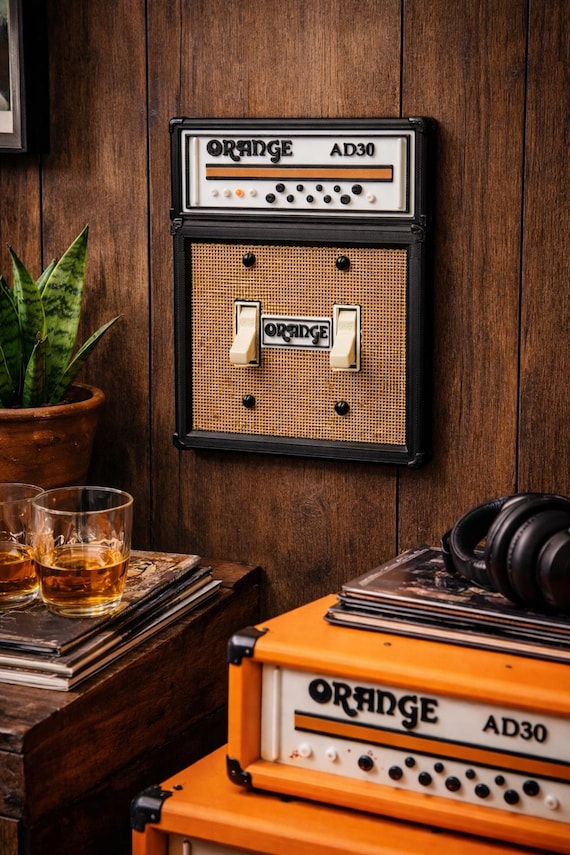 アート・オブ・アクサン ~ アクサンの芸術 ACCENT (55CD Box) Orange Ad30-inspired Double Switch Wall Plate, Amp Guitar Room