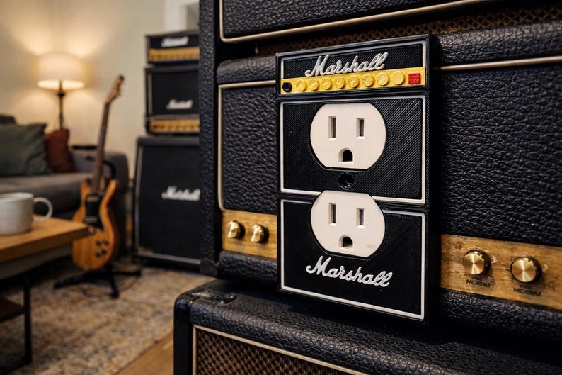 Mini Amp Stack Style Outlet Cover – Guitar Studio Decor - Etsy