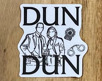 Law & Order SVU Sticker – Benson and Stabler "Dun Dun" Vinyl Decal