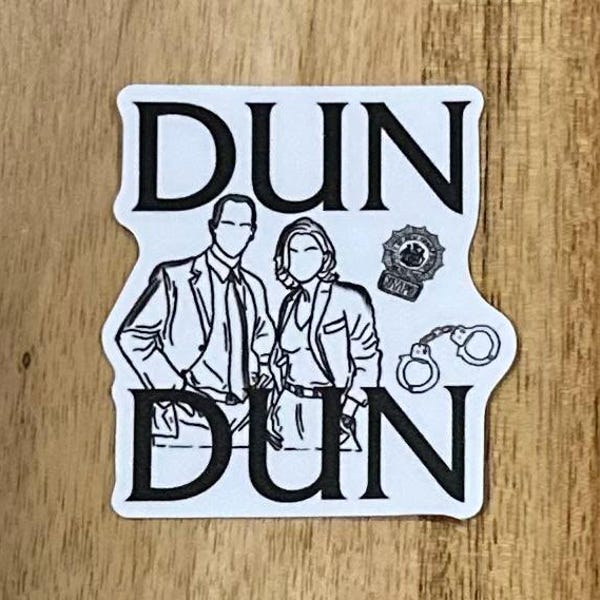 Law & Order SVU Sticker – Benson and Stabler "Dun Dun" Vinyl Decal