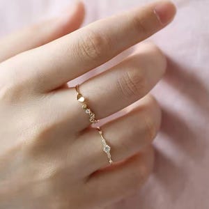 Ring made of 925 sterling silver, 14 carat gold plated, paved, shiny zirconia or silver
