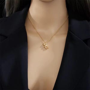 Stainless Steel Necklace Bear Pendant Chain Accessories for Women New Trends Girls Jewelry Gifts Collier