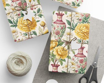 Floral Gift Wrap | Eco-Friendly Art Paper for Birthdays & Holidays