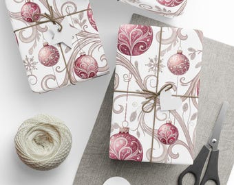 Elegant Floral Wrapping Paper: Holiday & Birthday Gift Wrap