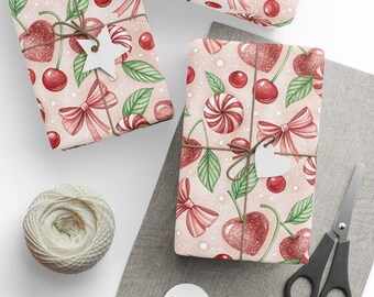 Zuckerstange Geschenkpapier | Umweltfreundliche Geschenkverpackung