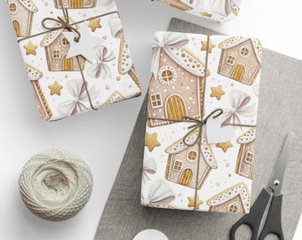 Pepparkakshus omslagspapper, festligt julomslag