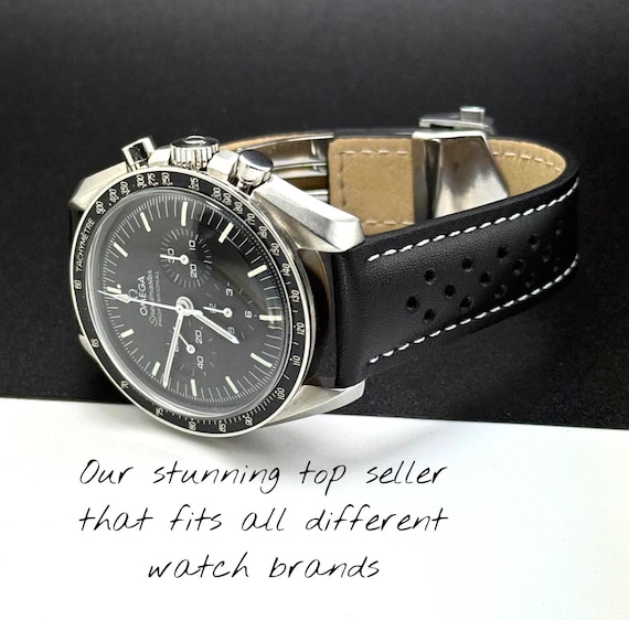 Bracelet cuir veau noir pour Panerai - Bracelet pour montre Panerai