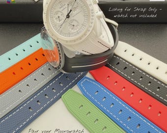 Omega x Swatch Moonswatch Rubber Watch Strap: Mission to the Moon