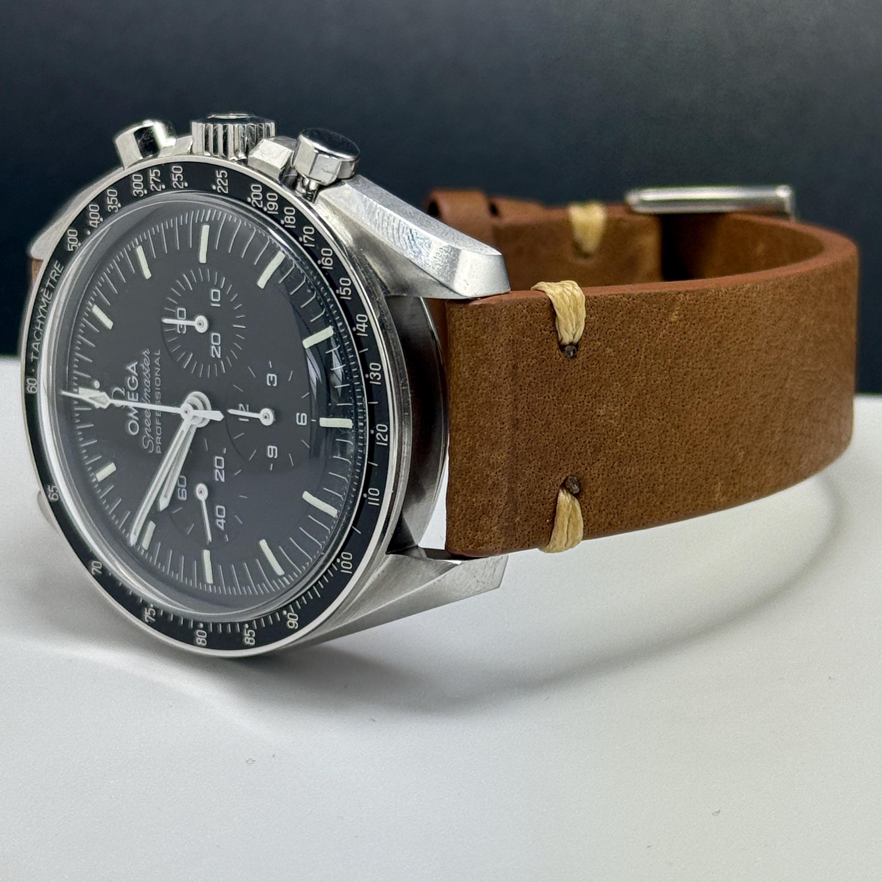 Bracelet De Montre Zenith En Cuir Noir - Largeur 17mm - Occasion En Très Bon état