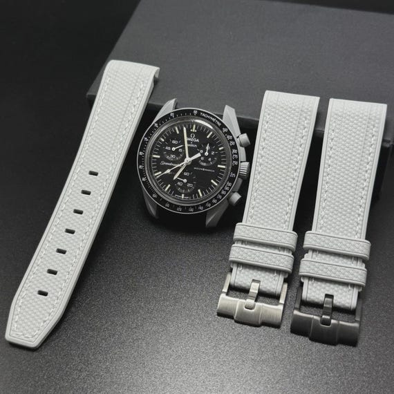 オメガ x スウォッチ ムーンスウォッチ用 グレーテクスチャードラバー