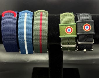 Nylon Straps For Tudor Pelagos FXD 22mm Band Ribbed Single Pass Hook and Loop