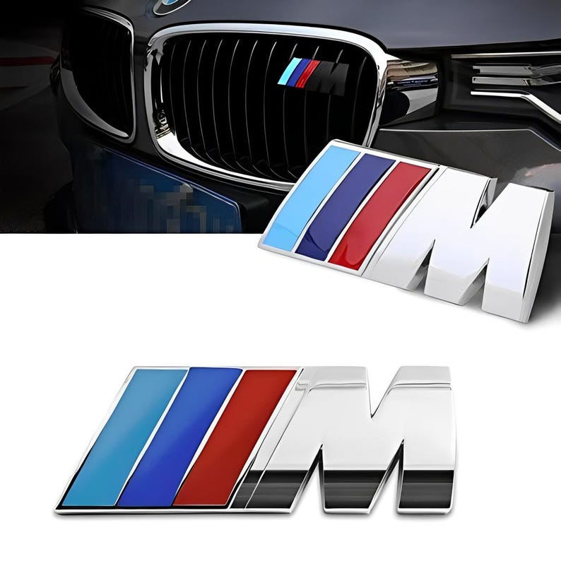 Bmw M Sport Front Grill Chrome Badge Emblem for M Bmw E90 E60 F10 F30 ...