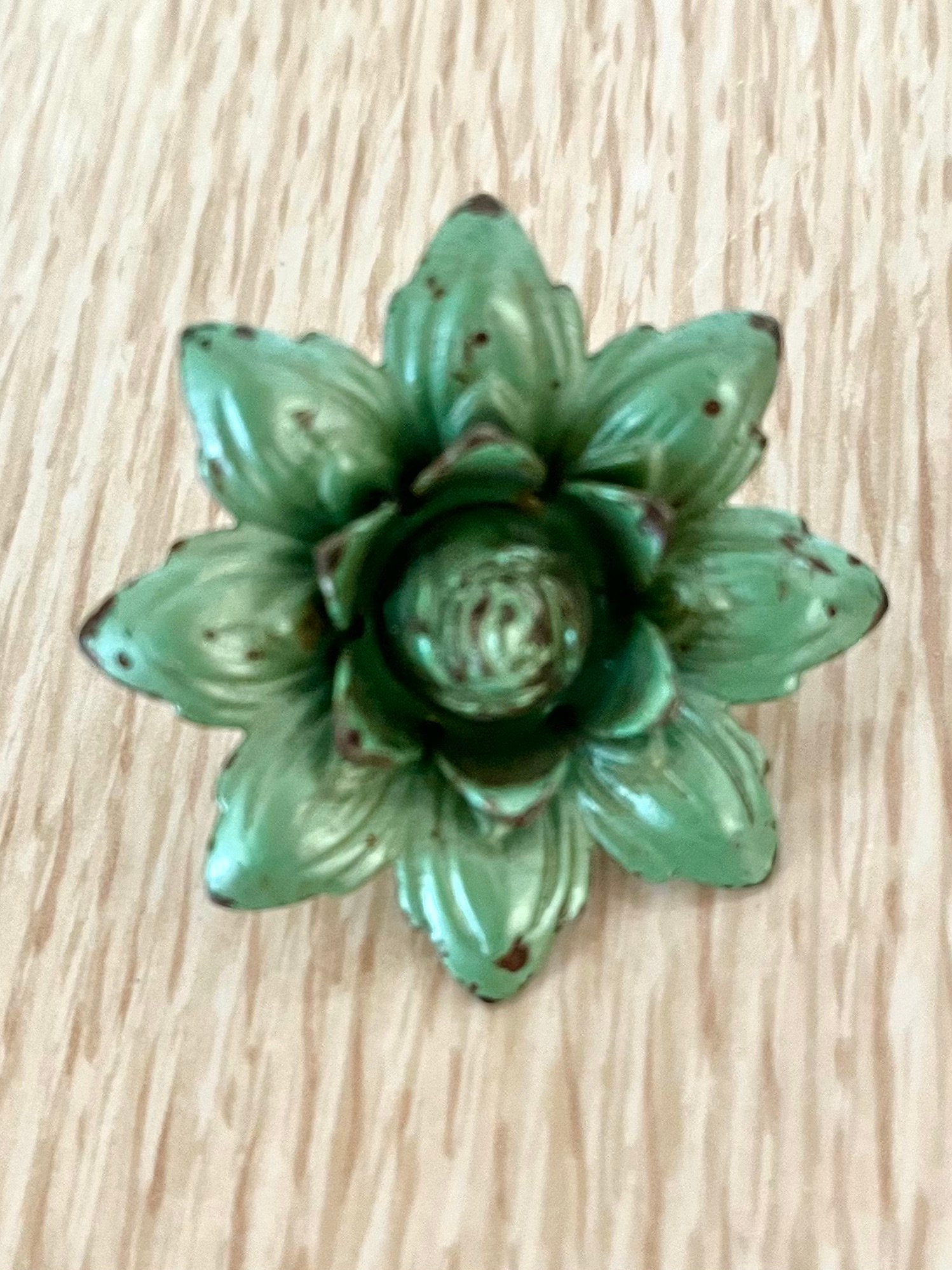 Vintage 40s50s Curtain Tie Back Pins Red Teapots or Green Flower