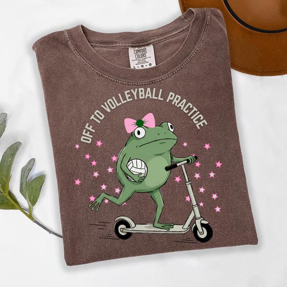 Comfort Colors® Volleyball Frog Shirt,  Funny Frog Shirt, Volleyball Shirt, Frog and Toad, Volleyball Gifts