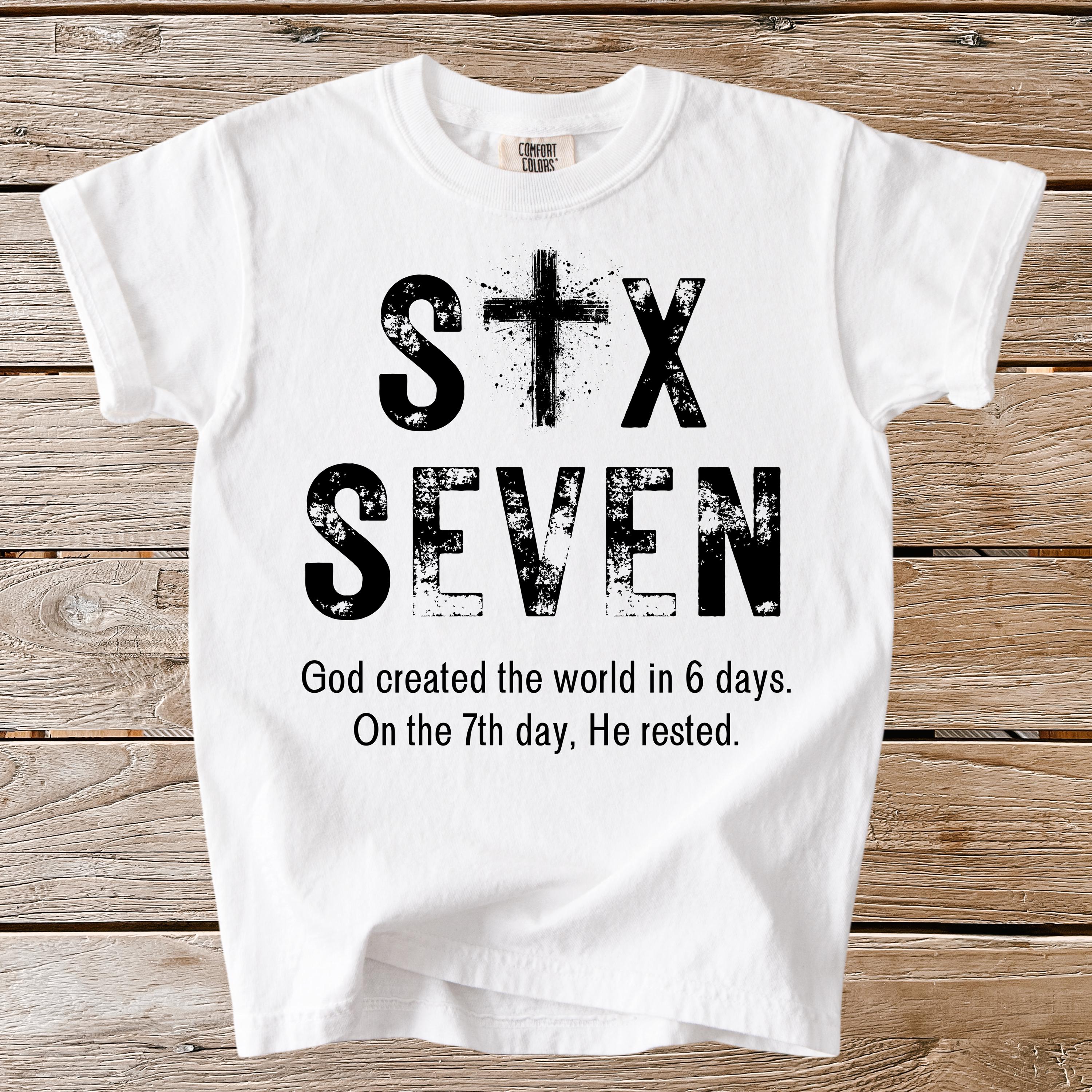 Comfort Colors® Christian Six Seven Youth & Adult Shirt, Humorous Faith Tees, Trendy Shirts, Christian Tshirt, Jesus Shirt, Religious Shirt