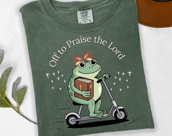 Comfort Colors® Christian Frog Shirt, Christian Clothes, Religious Shirt, Christian Gift Tee, Jesus tshirt, Funny Frog Shirt, Jesus Shirt