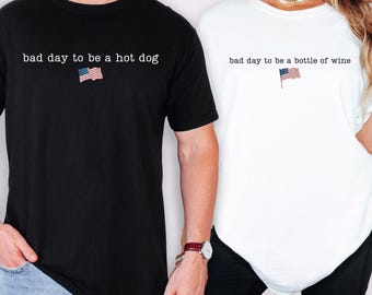 Comfort Colors® Matching 4th of July Shirt, Hot Dog Shirt, Patriotic Gifts, Minimalist Shirt, Fourth of July Shirts, Funny 4th of July Shirt