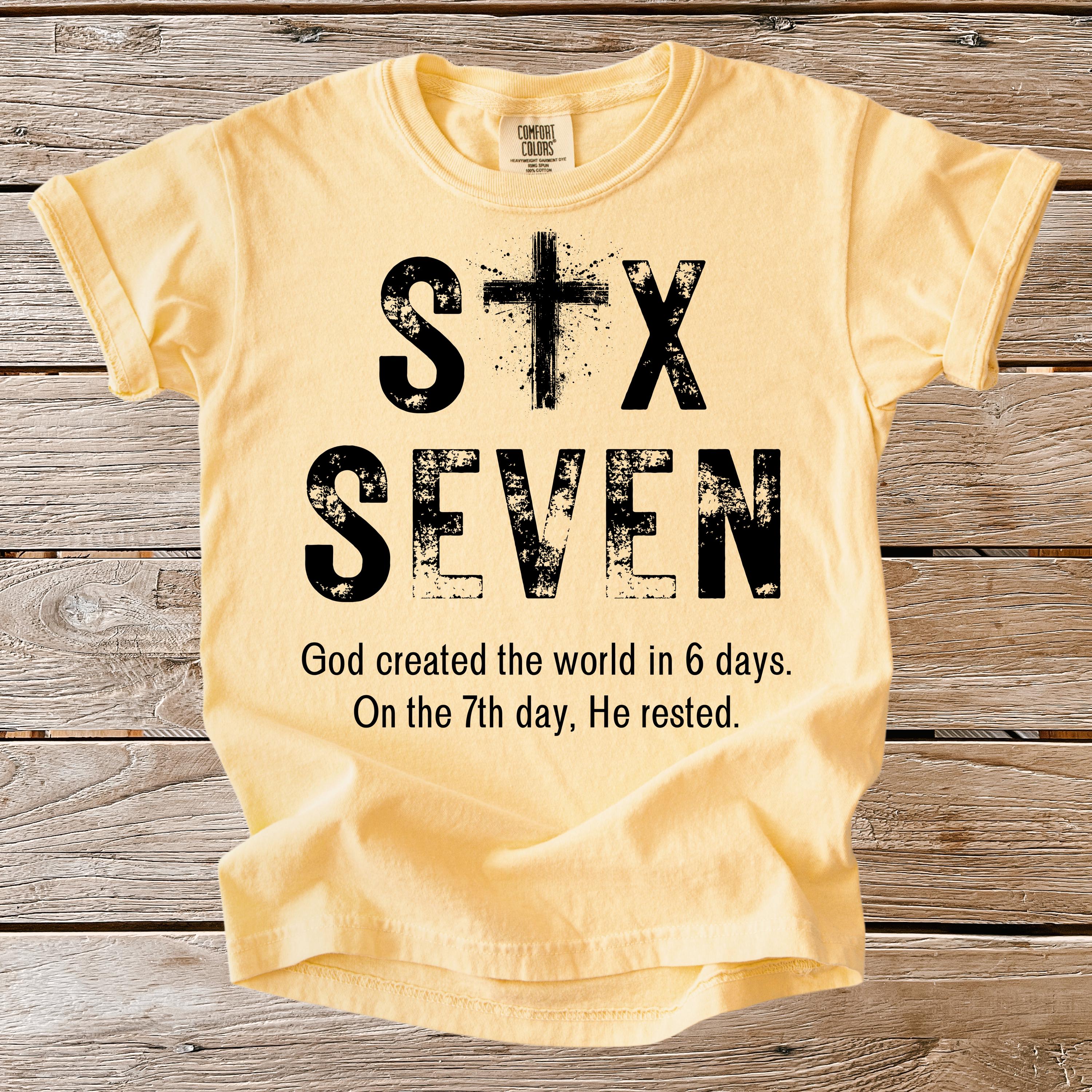 Comfort Colors® Christian Six Seven Youth & Adult Shirt, Humorous Faith Tees, Trendy Shirts, Christian Tshirt, Jesus Shirt, Religious Shirt