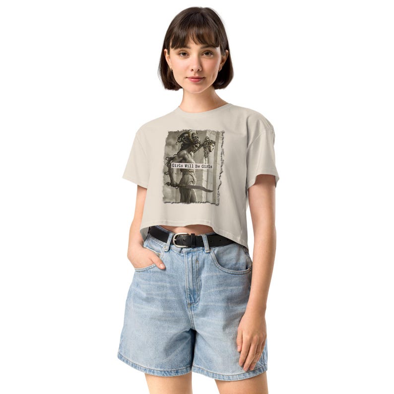 Medusa Crop Top, Medusa Shirt, Summer Shirt, Female Power Shirt, Premium Soft, Breathable, Summer Colors
