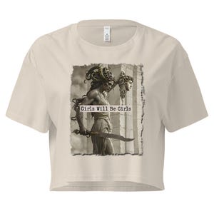 Medusa Crop Top, Medusa Shirt, Summer Shirt, Female Power Shirt, Premium Soft, Breathable, Summer Colors