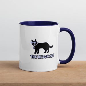 ブラックキャットマグ、猫ママへのギフト、猫好き、ブラックキャットUSA、食器洗い機対応
