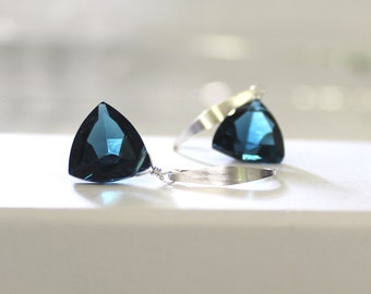 Sky Blue Color Stone Silver Earring 336 925 Sterling Silver Earrings Blue Quartz Gemstone Earrings Silver Jewelry Birthday Gift Earring