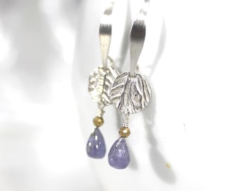 Fine Silver Earring Tanzanite Earrings, Sterling Silver, December Birthstone