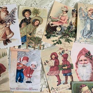 Vintage Victorian Christmas CARDS-DIE CUTS/Gift Tags 35 Piece (#V-35)