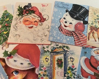 Vintage Style Darling Retro Christmas DIE CUTS/Gift Tags 32 Piece 16~Styles-(C-16A)