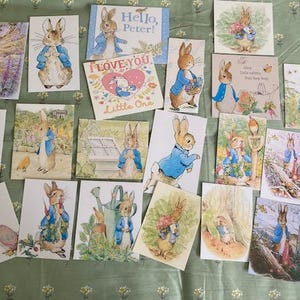 Cortes de matriz/etiquetas de presente estilo vintage Peter Rabbit 22 peças Beatrix Potter-Card Making-Journal Supplies