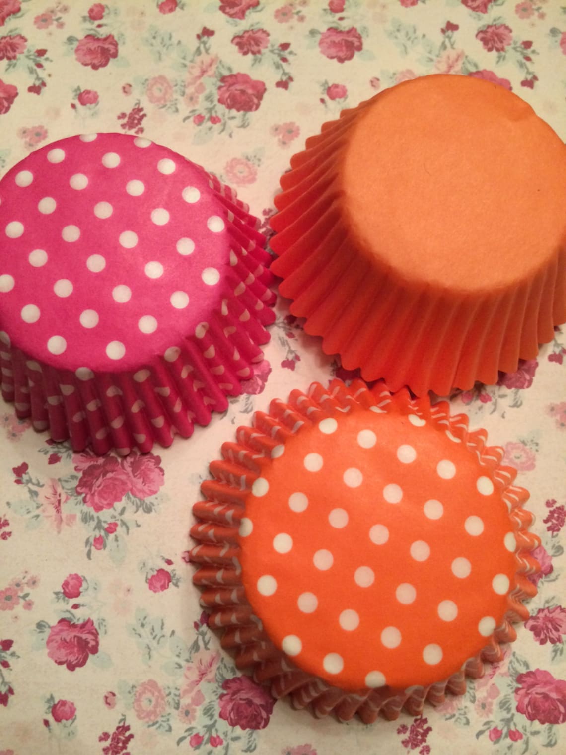 Cupcake Liners in Orange/white Polka Dotshot Pink/white Polka Etsy