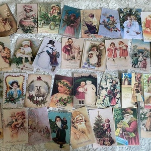Vintage Victorian Christmas CARDS-DIE CUTS/Gift Tags 32 Piece (#V-32)