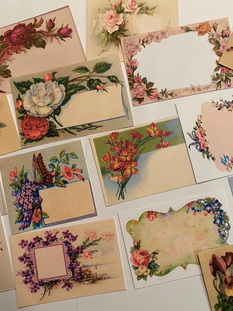Vintage Style Die Cut/gift Tagvictorian Calling/trading Cards Etsy