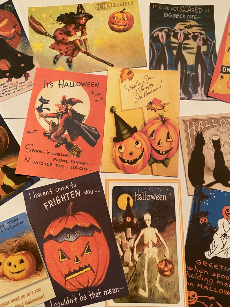 Halloween Die Cuts-vintage Images-15 Die - Etsy