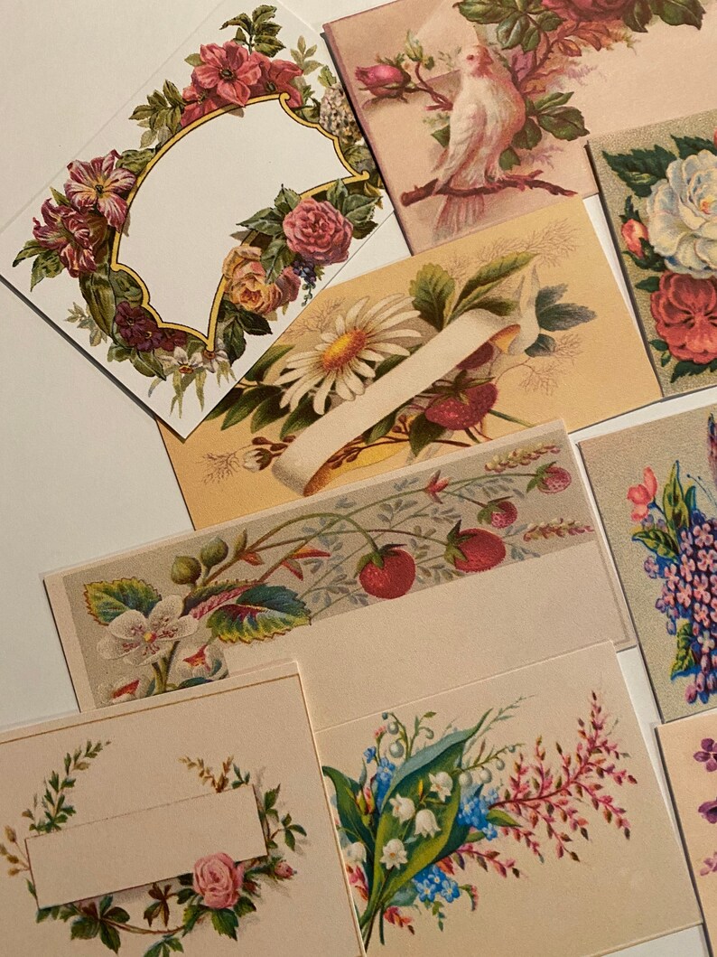 Vintage Style Die Cut/gift Tagvictorian Calling/trading Cards Etsy