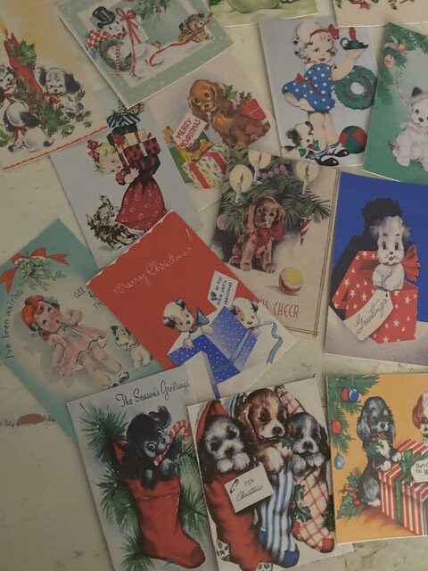 Lot of 28 Vintage Style Puppy/Dog Christmas Die Cuts/Gift | Etsy