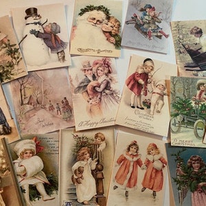 Vintage Victorian Christmas CARDS-DIE CUTS/Gift Tags 64 Piece 16~Styles (#V-32)