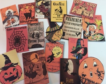 Halloween Die Cuts-Vintage Images-32 Piece Die Cuts-Cardmaking-Crafting-Scrapbooking(H-32)