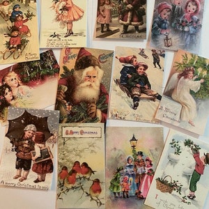 Vintage Victorian Christmas CARDS-DIE CUTS/Gift Tags 24 Piece 12~Styles (#V-12) Sweet!