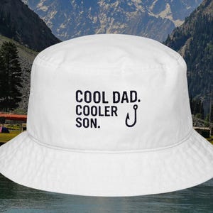 Embroidered Cool Dad Cooler Son Bucket Hat, Fishing Gift for Dad, Family matching Hat, Father Son Matching, Fathers Day hat, Fishing Hat