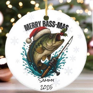 Fishing Best Buddies Ornament – Personalized Father and Son Fishing Christmas Gift, Saltwater Boat Holiday Keepsake 2025