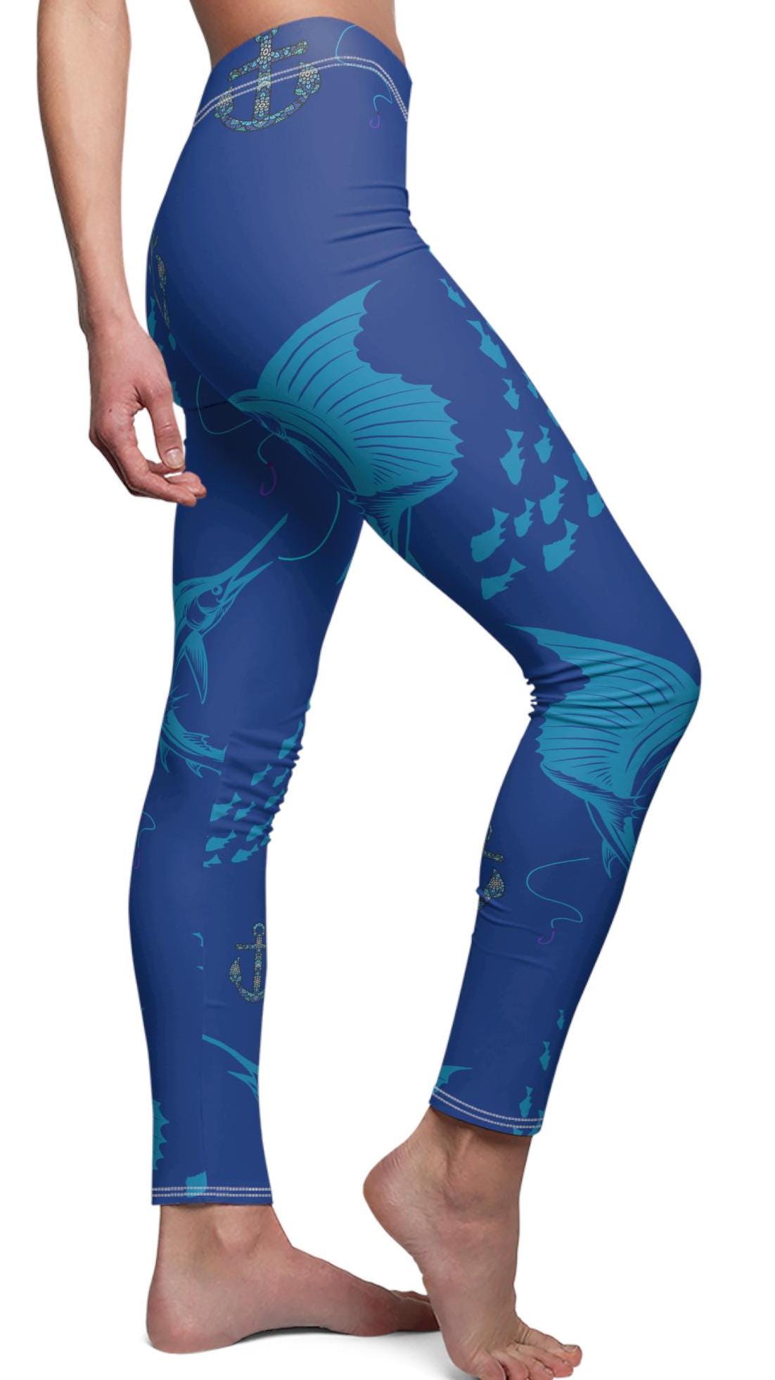 Merry Style Legging Long Sport Fille - Pantalon Yoga Coton Élasthanne Bleu Marin 158